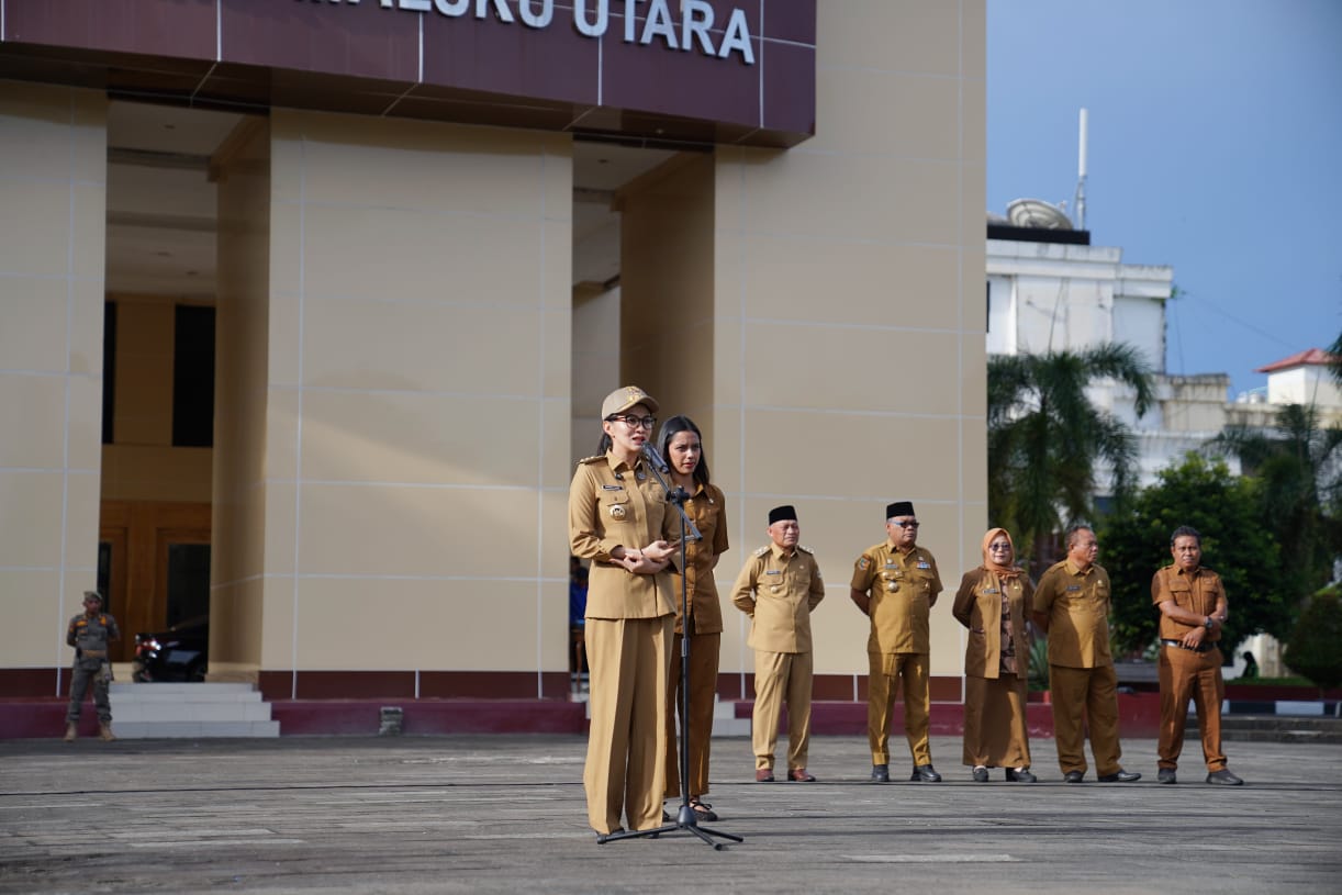 Sherly Tjoanda Pimpin Apel Perdana Sejak Dilantik Sebagai Gubernur Maluku Utara